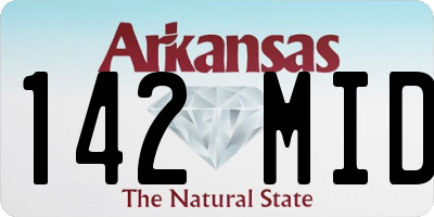 AR license plate 142MID