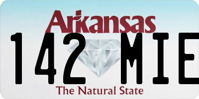 AR license plate 142MIE