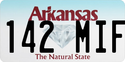AR license plate 142MIF