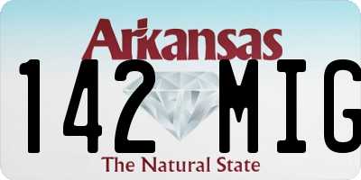 AR license plate 142MIG