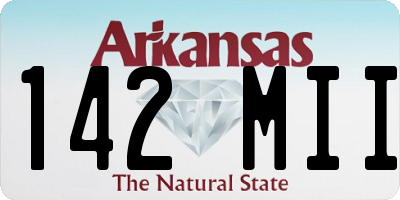 AR license plate 142MII