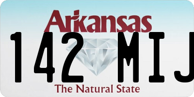 AR license plate 142MIJ