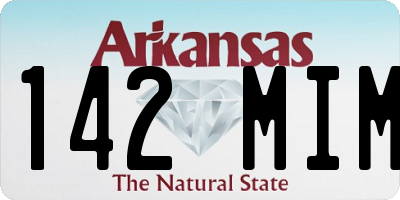 AR license plate 142MIM