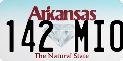 AR license plate 142MIO