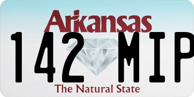 AR license plate 142MIP