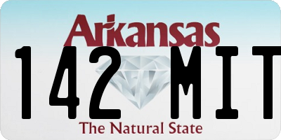 AR license plate 142MIT