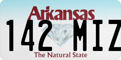 AR license plate 142MIZ
