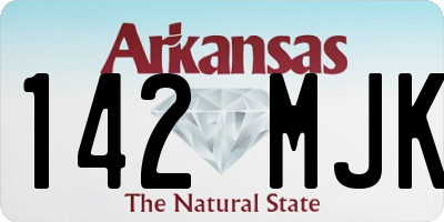 AR license plate 142MJK