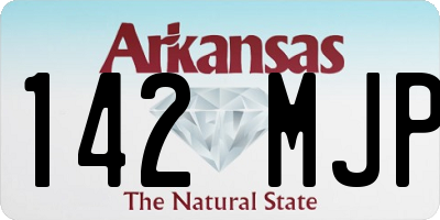 AR license plate 142MJP