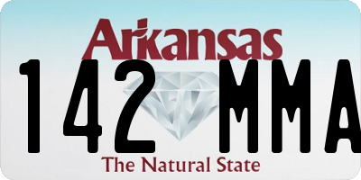 AR license plate 142MMA