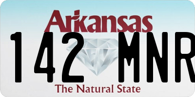 AR license plate 142MNR