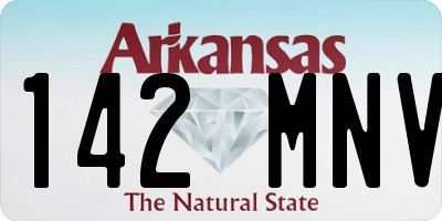 AR license plate 142MNV