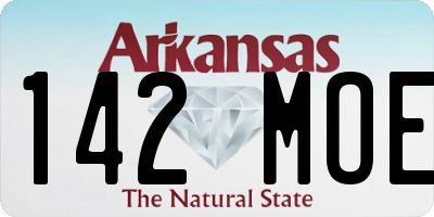 AR license plate 142MOE