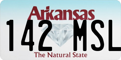 AR license plate 142MSL