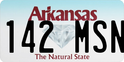 AR license plate 142MSN