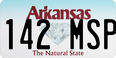 AR license plate 142MSP