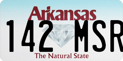 AR license plate 142MSR