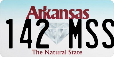 AR license plate 142MSS