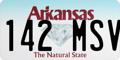 AR license plate 142MSV