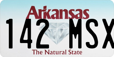 AR license plate 142MSX