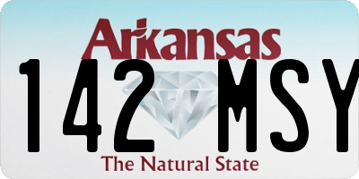 AR license plate 142MSY
