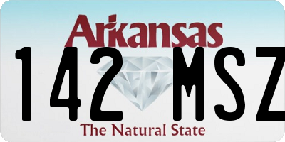 AR license plate 142MSZ