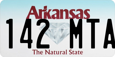 AR license plate 142MTA