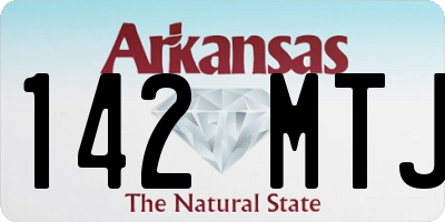 AR license plate 142MTJ