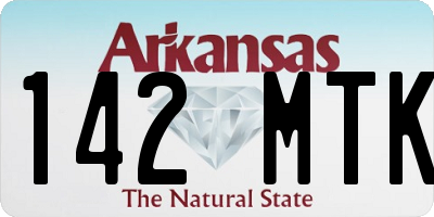 AR license plate 142MTK
