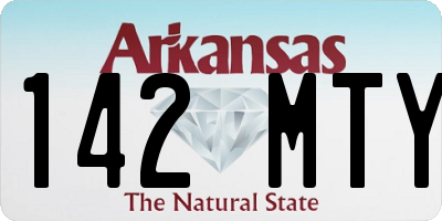 AR license plate 142MTY