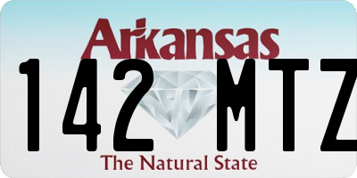 AR license plate 142MTZ