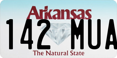AR license plate 142MUA