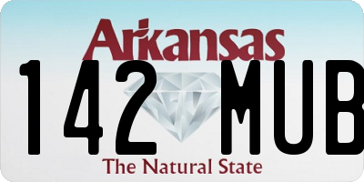 AR license plate 142MUB
