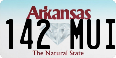 AR license plate 142MUI