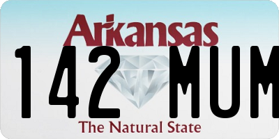 AR license plate 142MUM