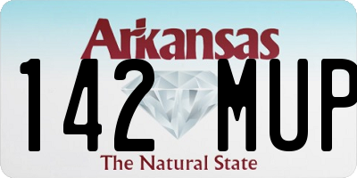 AR license plate 142MUP
