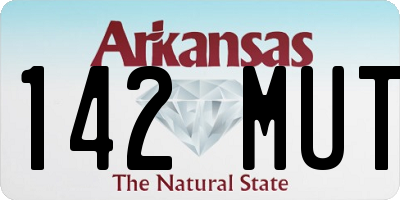 AR license plate 142MUT