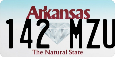 AR license plate 142MZU