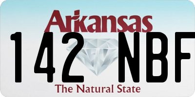 AR license plate 142NBF