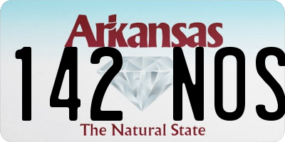 AR license plate 142NOS