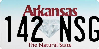 AR license plate 142NSG