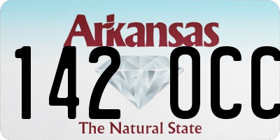 AR license plate 142OCC