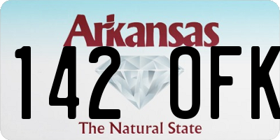 AR license plate 142OFK