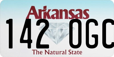 AR license plate 142OGC