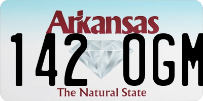 AR license plate 142OGM