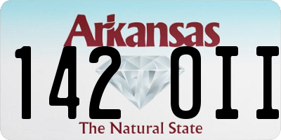 AR license plate 142OII