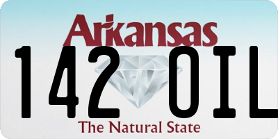 AR license plate 142OIL
