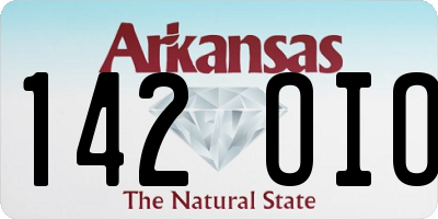 AR license plate 142OIO