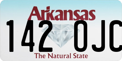 AR license plate 142OJC