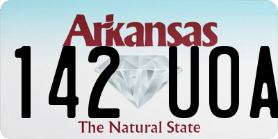 AR license plate 142UOA